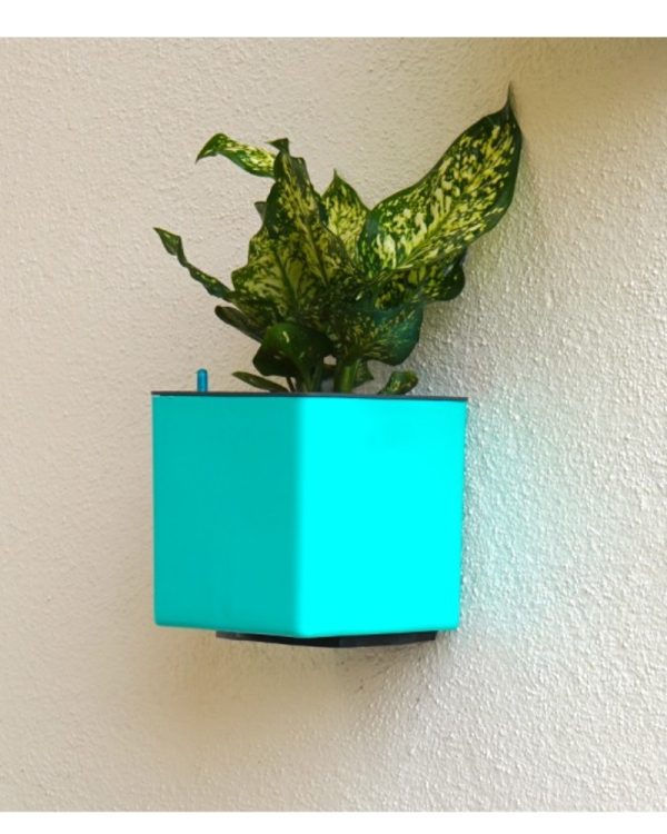 Aqua Bloom Square Planter